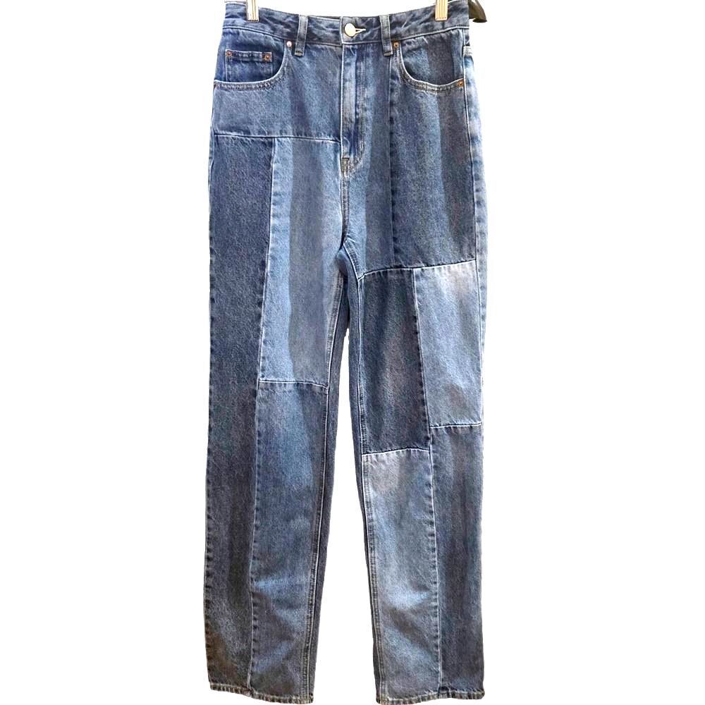 PacSun 90s Boyfriend Patchwork Jeans Womens Small/26 High Rise Wide Leg Denim